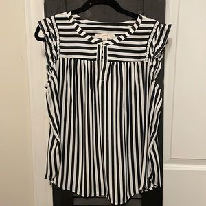 Loft striped camisole.  Ruffle cap sleeve